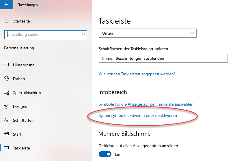 Öffnen Sie das Info-Center, indem Sie auf das Sprechblasen-Symbol in der Taskleiste klicken.
Stellen Sie sicher, dass der Flugmodus deaktiviert ist.